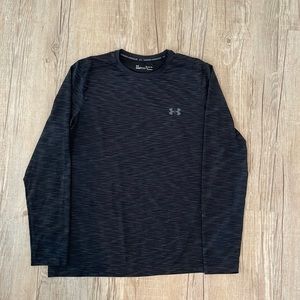 Under Armour Fitted Heatgear Long Sleeve Top XL Black/Grey